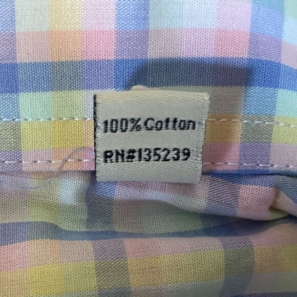 McILHenny Pastel Multi-Check Button-Down Shirt Men's Medium Business-Casual New - Picture 13 of 15